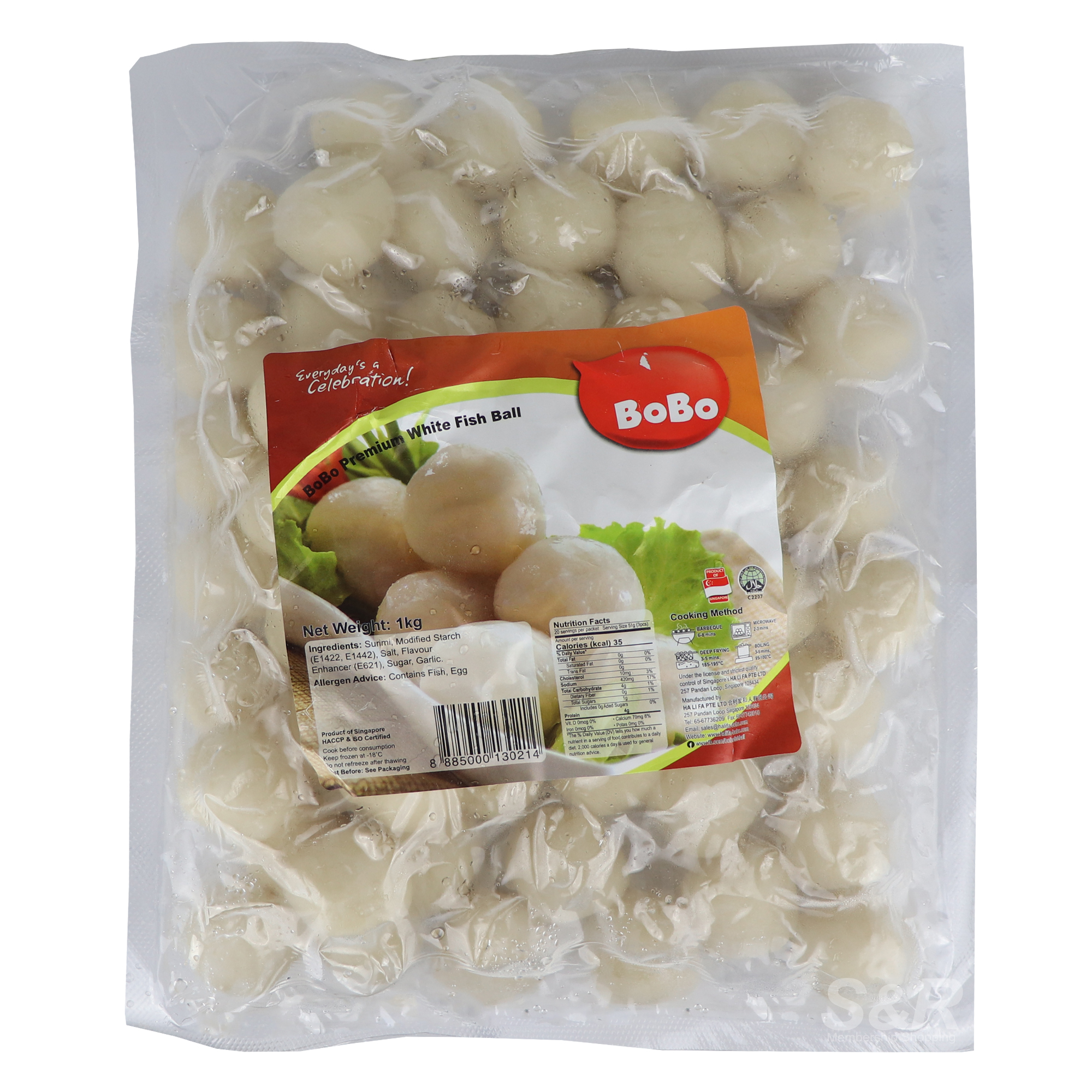 Bobo Premium White Fish Balls 1kg Bobo Premium White Fish Balls 1kg